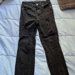 Calvin Klein ripped skinny jeans, Size: 26x28, Color: black